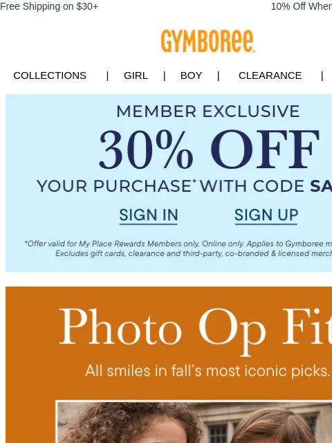 gymboree newsletter: Cue *All* the Fall Pics ๐ธ