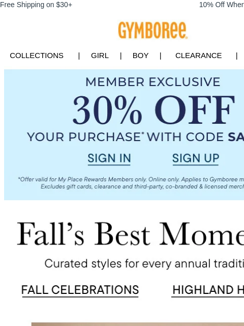 gymboree newsletter: Our Fall Favorites are IN ๐๐งก