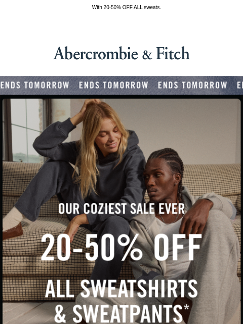 abercrombie newsletter: Get set for Sunday.