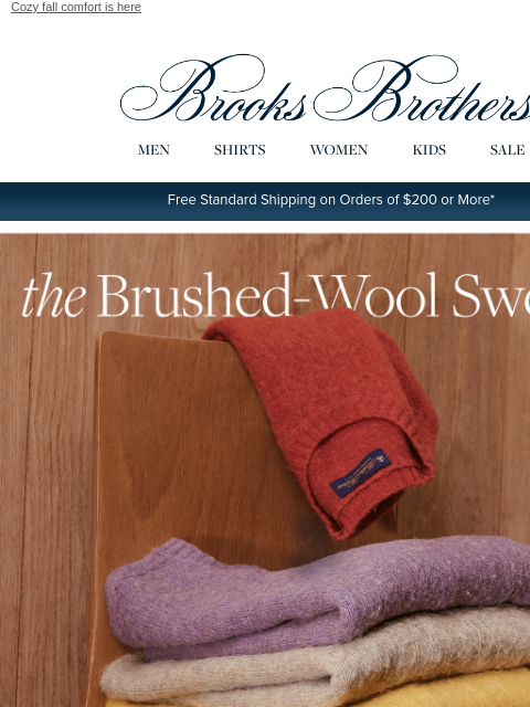 brooksbrothers newsletter: The brushed wool sweater