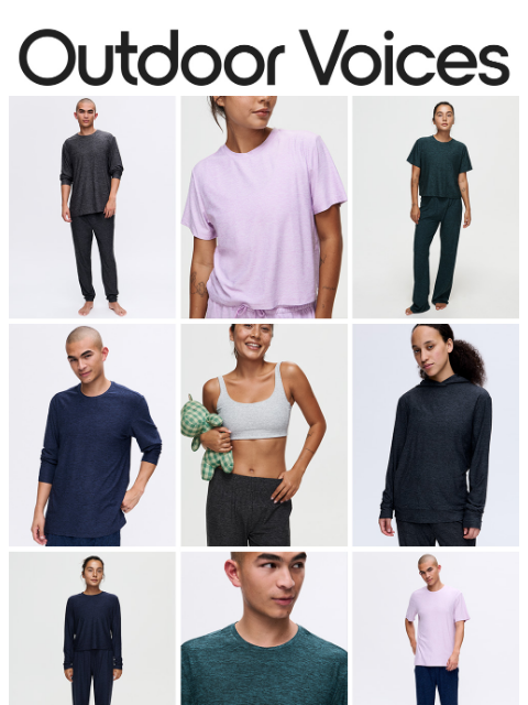 outdoorvoices newsletter: THE SOFTEST EVER