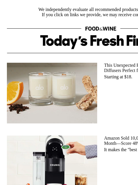 foodandwine newsletter: Make the 'Best Cup of Coffee' With This 48%-Off Ke...