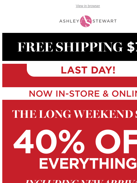 ashleystewart newsletter: Fringe benefits π€