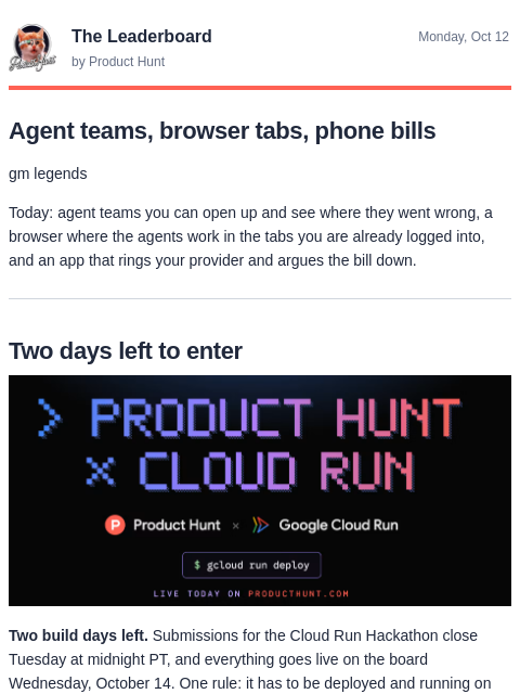producthunt newsletter: 😸 You're leaving money on the table