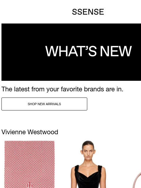 ssense newsletter: New Arrivals from Vivienne Westwood, JACQUEMUS, an...