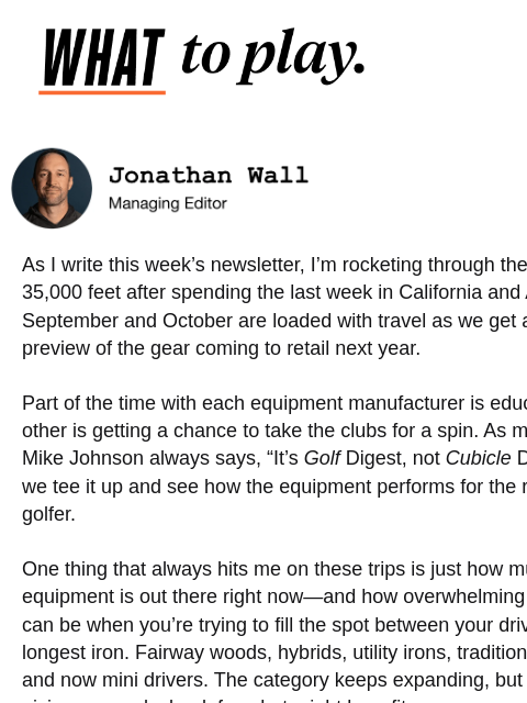 golfdigest newsletter: A 7-yard gain from one simple change