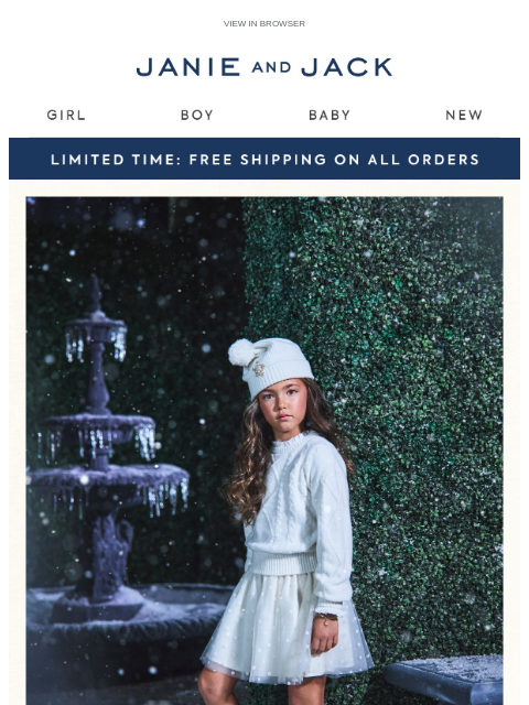 janieandjack newsletter: A new collection is here + last day for free shipp...