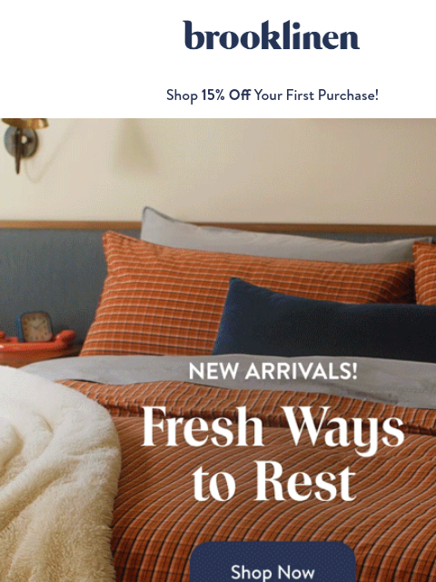 brooklinen newsletter: A New Chapter in Comfort is Here