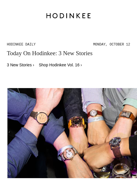 hodinkee newsletter: Hodinkee Daily | 10/12/2026