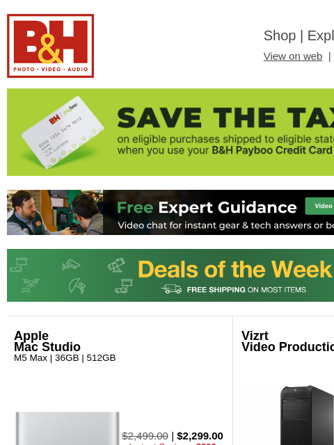 bhphotovideo newsletter: 👉 Shop Now the Best Deals of the Week!