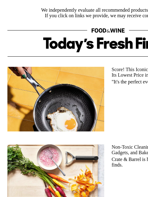 foodandwine newsletter: Non-Toxic Cleaning Solutions, Gadgets, and Bakewar...