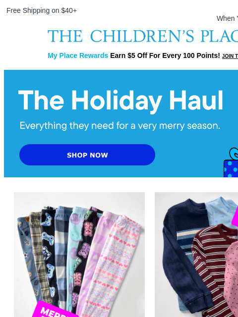 childrensplace newsletter: Cozy up for less 🧸 Shop $7.99 PJ pants!