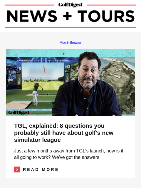 This two-word text had Keegan Bradley's caddie convinced he was getting fired GolfDigest View in Browser TGL, explained: 8 questions you probably still have about golf's new simulator league