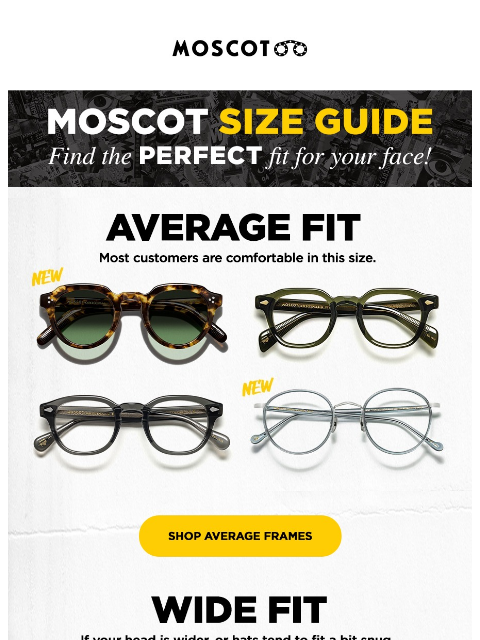 moscot newsletter: What Size is Right For You?