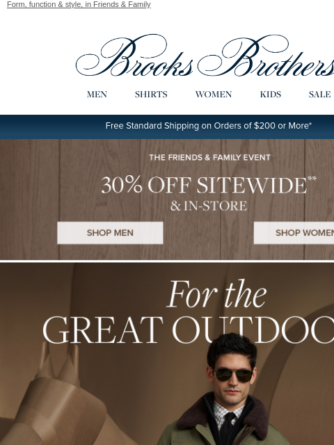 brooksbrothers newsletter: 30% off: the new jackets you need