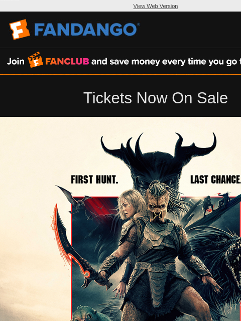 fandango newsletter: Predator: Badlands | Get Tickets