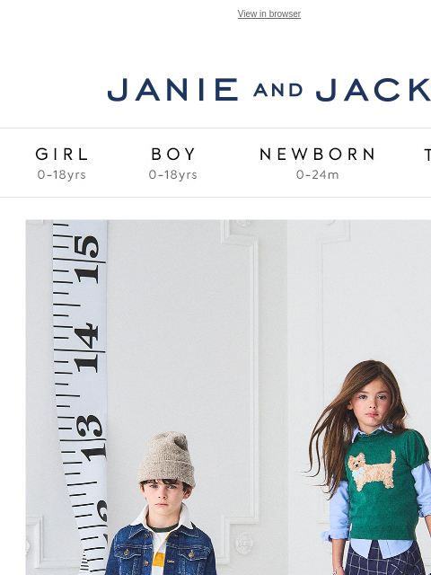 janieandjack newsletter: Now on Sale: iconic dog sweaters & more