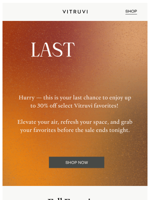 vitruvi newsletter: Up To 30% Off Ends TODAY! โฐ