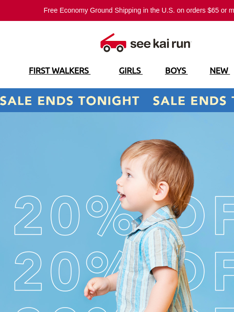 seekairun newsletter: 🎉 Celebrate First Steps with 20% Off!