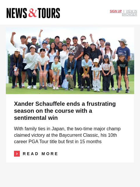 golfdigest newsletter: Tour pro's quest for 59 goes terribly wrong