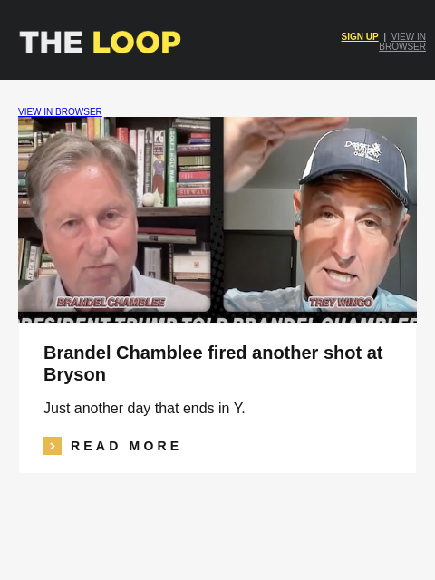 golfdigest newsletter: Brandel takes another shot at Bryson, a pro's brut...