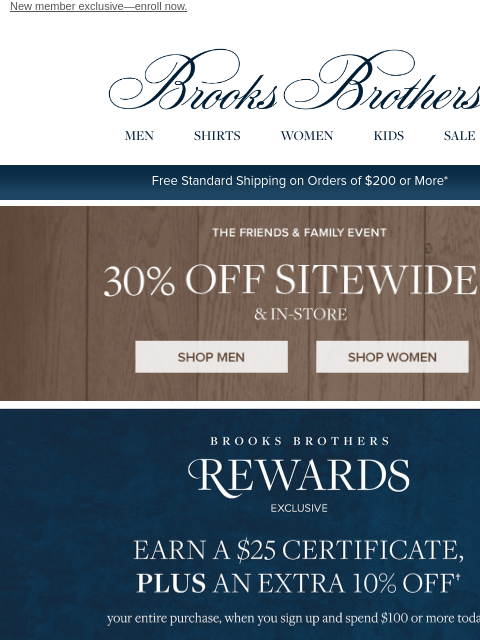 brooksbrothers newsletter: ENDS SOON: your $25 certificate PLUS extra 10% off