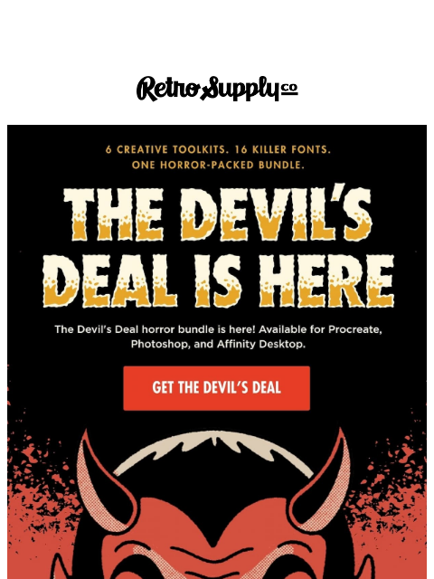 retrosupply newsletter: A full horror art kit, only in October