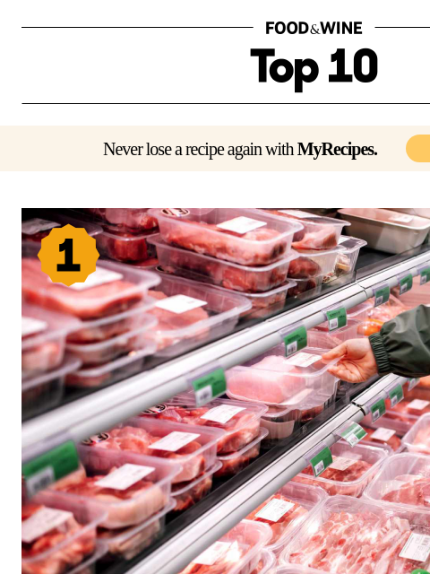 foodandwine newsletter: The No. 1 Meat Most Likely to Make You Sick