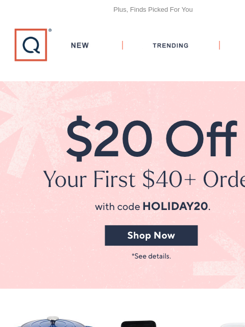 qvcemail newsletter: Just For You! Take $20 Off Your First Purchase