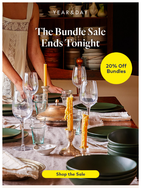 yearandday newsletter: 20% off bundles ends tonight!