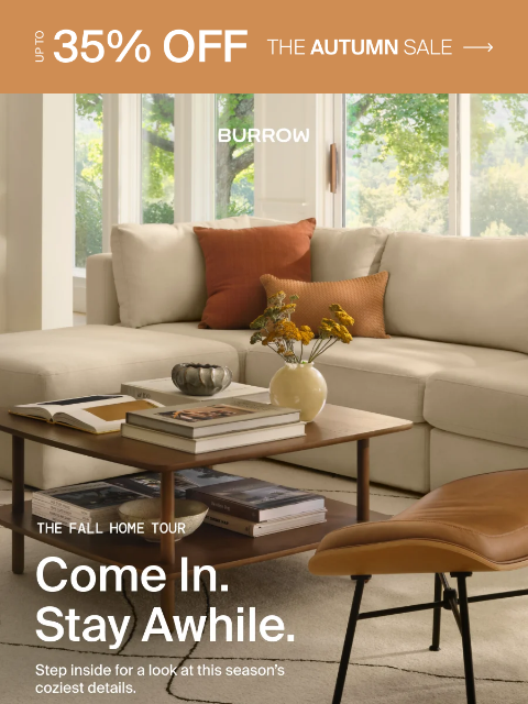 burrow newsletter: Come In. Stay Awhile.