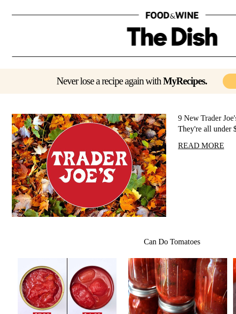 foodandwine newsletter: 9 New Trader Joe's Finds to Try This Month