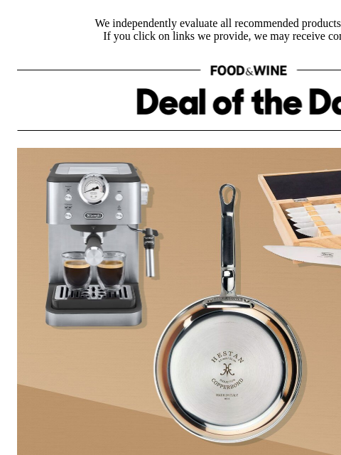 foodandwine newsletter: It's True: Deals on Hestan, John Boos, and Zwillin...