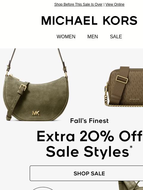 michaelkorsmail newsletter: Last Day! Save An Extra 20% On Sale Styles