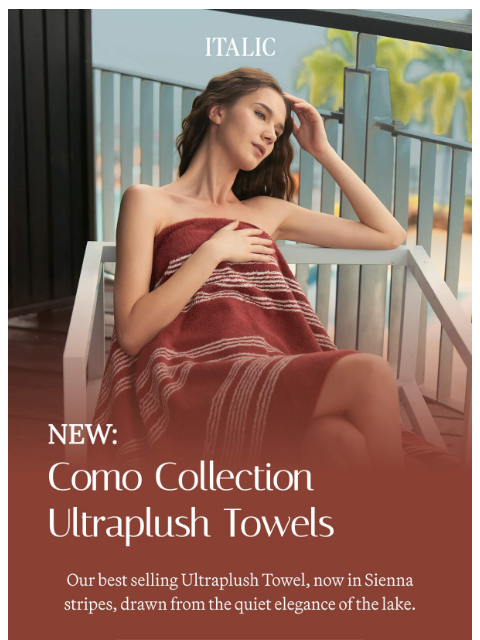 italic newsletter: NEW: Ultraplush in Sienna Stripe