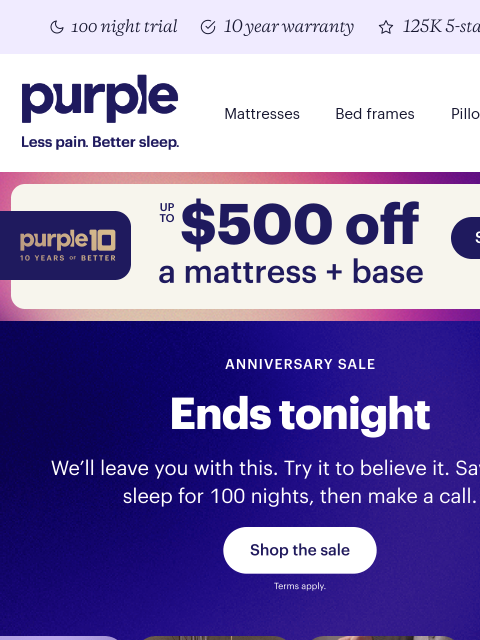 purple newsletter: Last Call! Sale ends tonight.