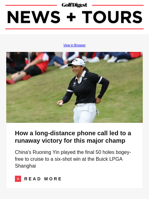 Guess how many rulings the lava caused in Black Desert Championship. Hint: It's over 100! GolfDigest View in Browser How a long-distance phone call led to a runaway victory for this major champ How