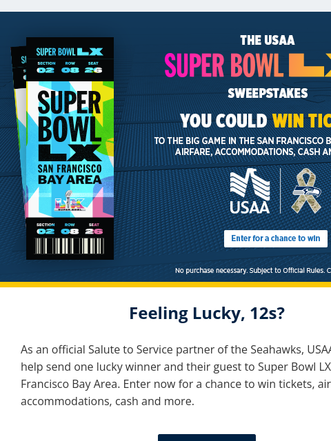 seahawksemail newsletter: Here’s your chance to win tickets to Super Bowl LX