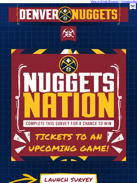 thedenvernuggets newsletter: Chance to Win Tickets to a Nuggets Game!