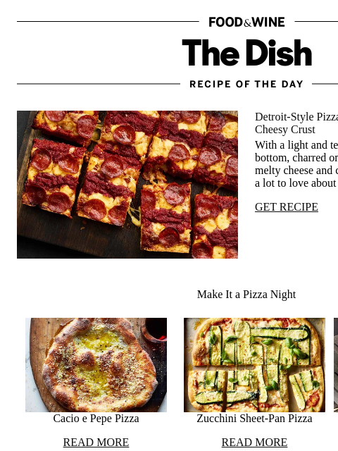 foodandwine newsletter: Detroit-Style Pizza
