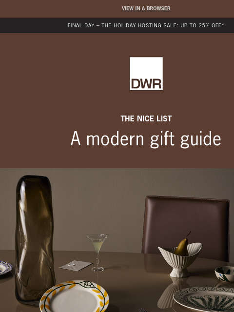 dwr newsletter: Our gift guide is here