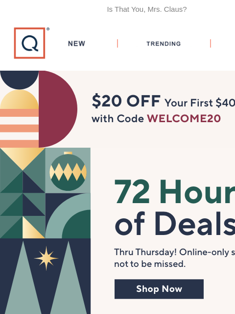 qvcemail newsletter: 72 Hours of Deals! Share the Joy