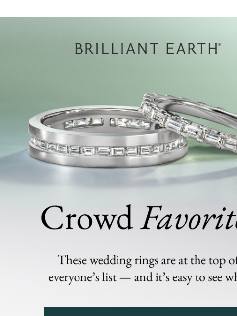brilliantearth newsletter: Best-selling bands for the bride & groom