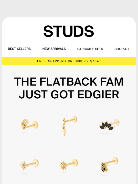 studs newsletter: Killer new flatbacks (literally 🔪)