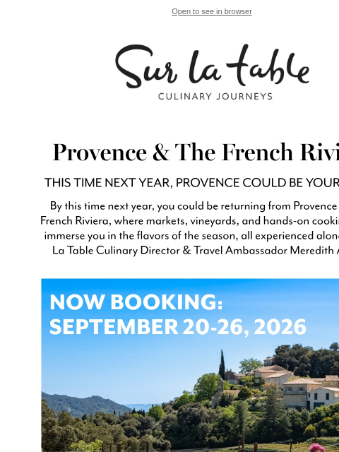 surlatable newsletter: 2026: Provence and The French Riviera