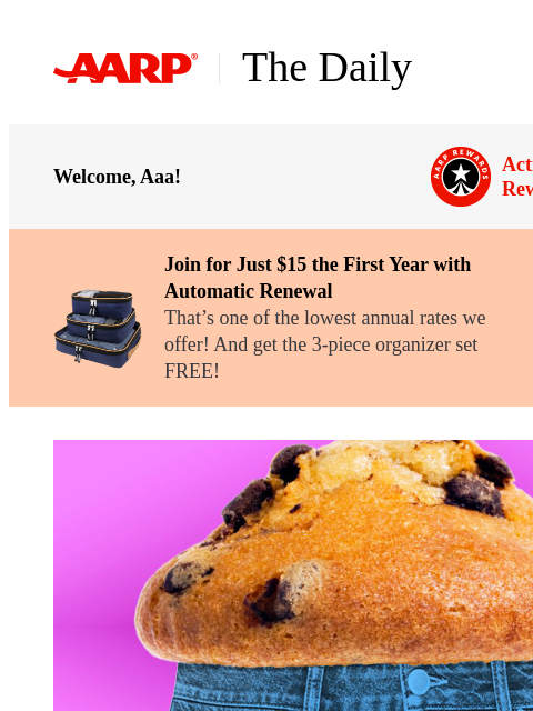 aarp newsletter: The Daily — Ways to Get Rid of Belly Fat After Age...