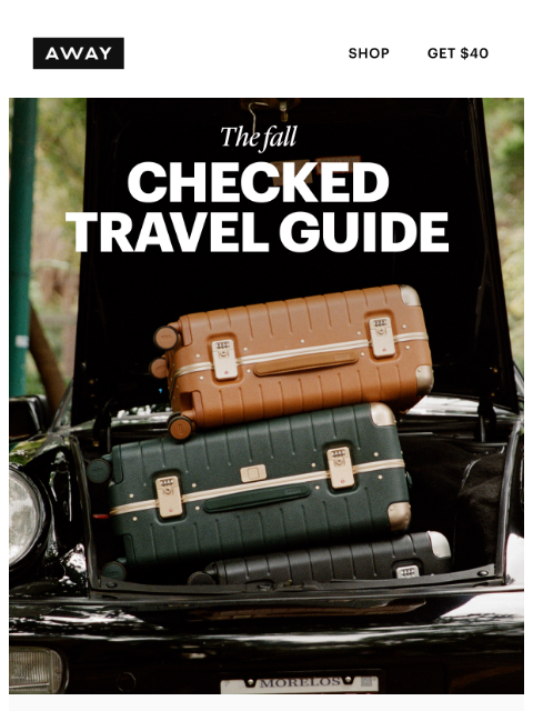 awaytravel newsletter: Find your perfect checked bag