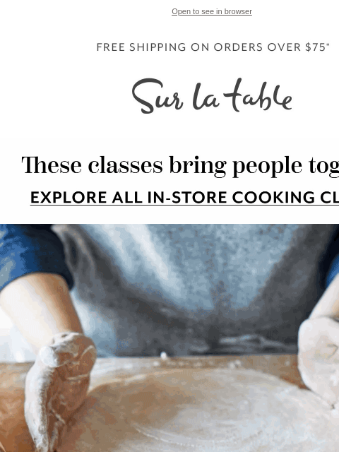 surlatable newsletter: See whatβs cooking in these best-selling classes.