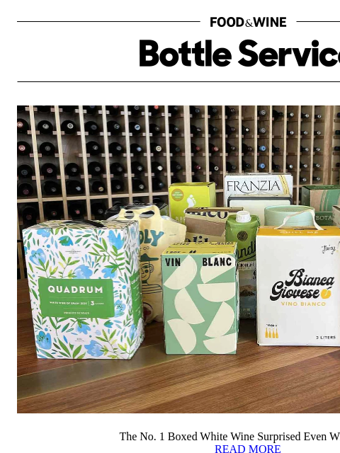 foodandwine newsletter: The No. 1 Boxed White Wine Surprised Even Wine Pro...