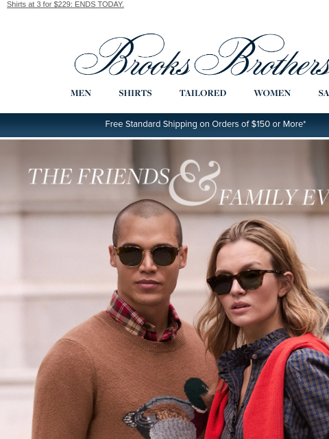 brooksbrothers newsletter: ENDS TODAY: 25% off sitewide + EXTRA 10% off for m...